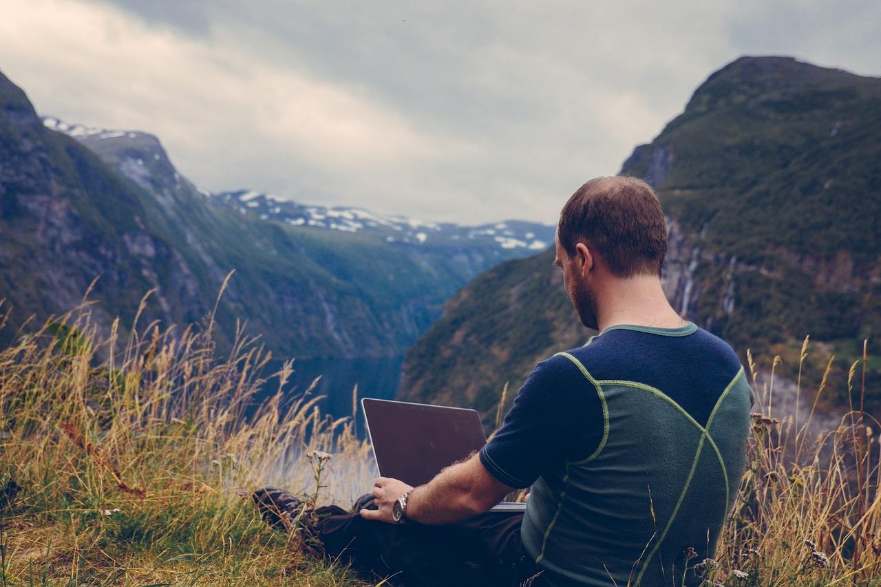 Guy on mountain