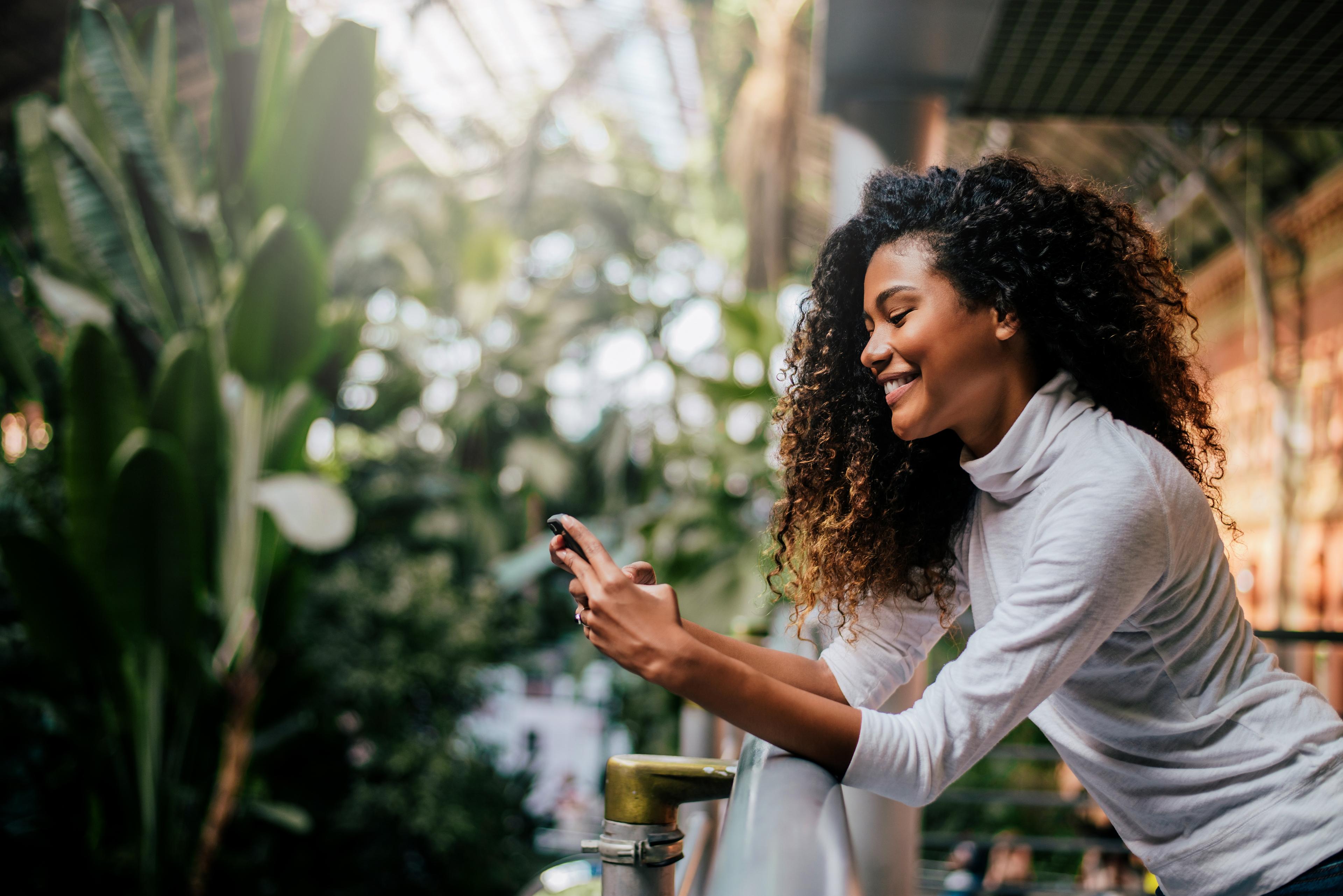 woman using a mobile phone