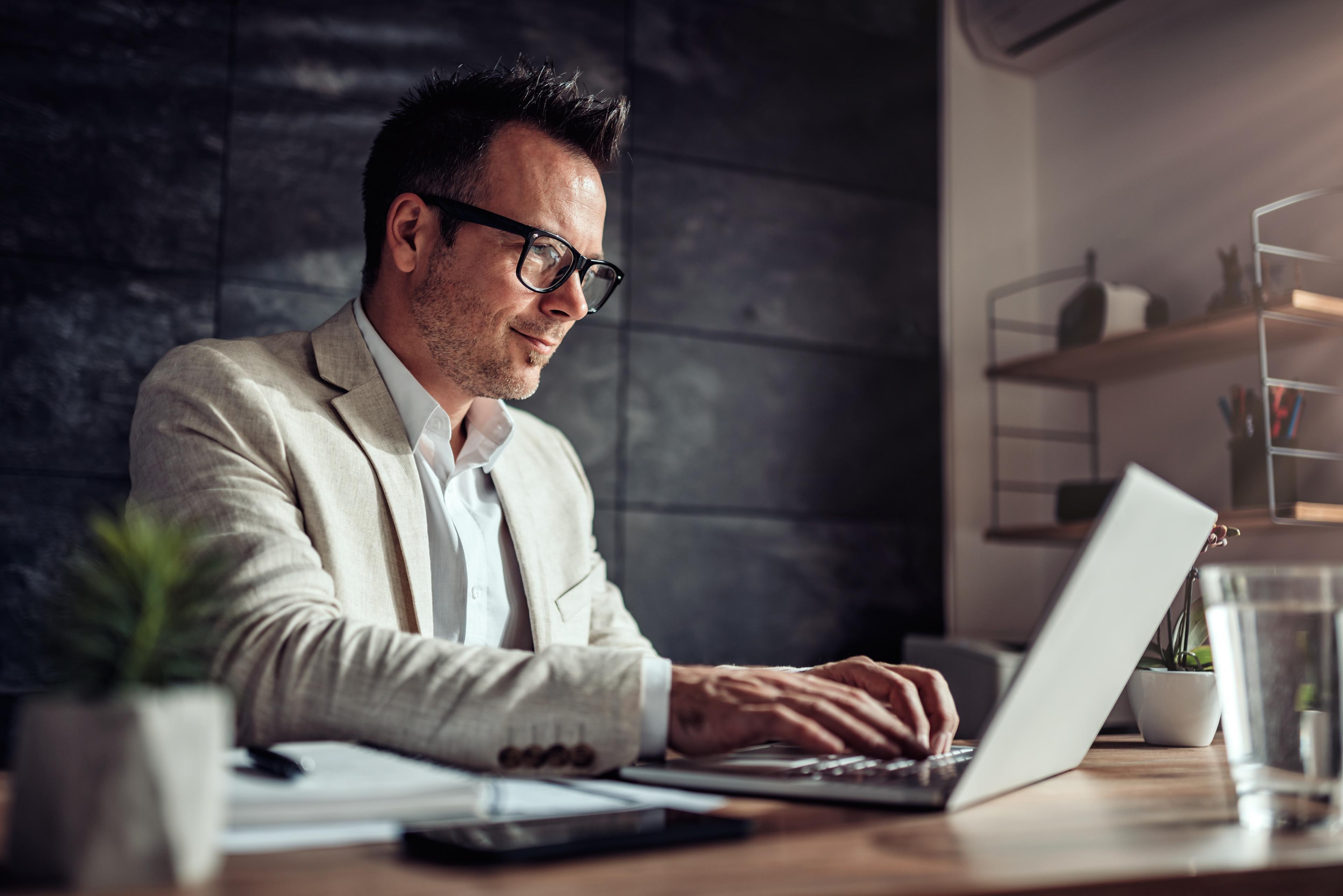 men with a computer